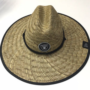 Raiders NE Straw Hat